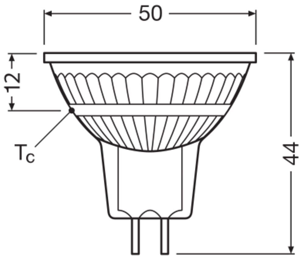 Ledvance 4099854457821 LED MR16 P, 120 °, 2 W, 827, 210 lm, GU5,3, nicht dimmbar