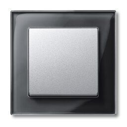 Merten 489103 Echtglasrahmen 1-fach, M-PLAN, Onyxschwarz