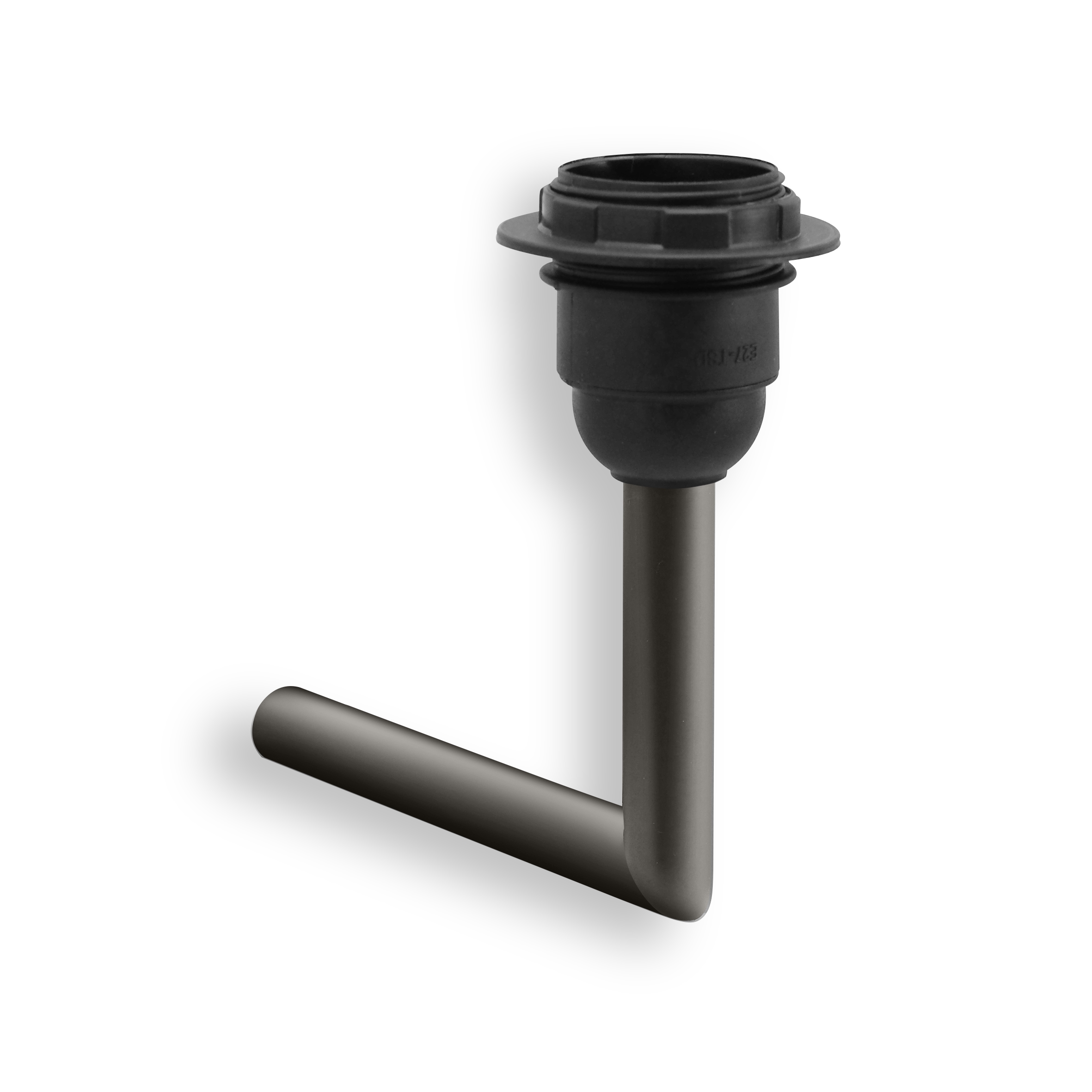 qles SLA6050 Schirmlampe 80x120mm - ohne Lampenschirm, für Merten D-Life, E27/230V, Nickelmetallic, Metall