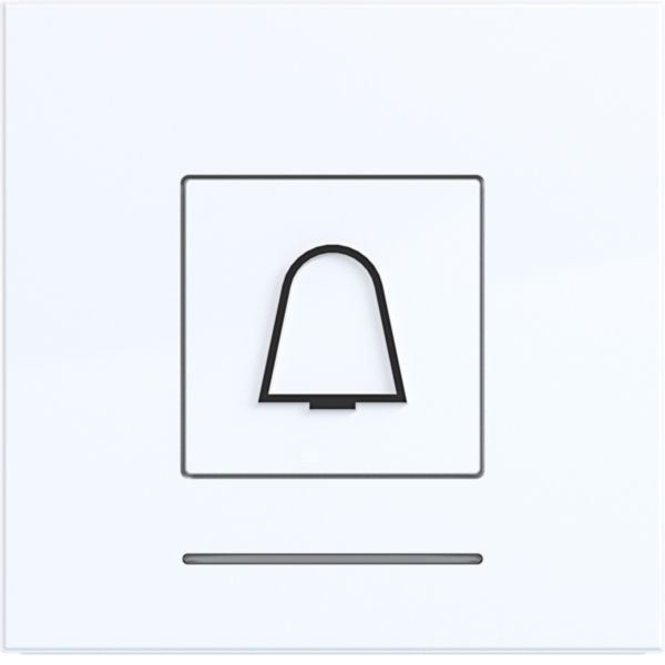 Hager WAW1091WG Wippe 1-fach, abtastbares Symbol Klingel, klare Linse, A.x/C.x, lichtweiß glänzend