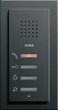 Gira 1250005 Wohnungsstation Aufputz, System 55, schwarz matt