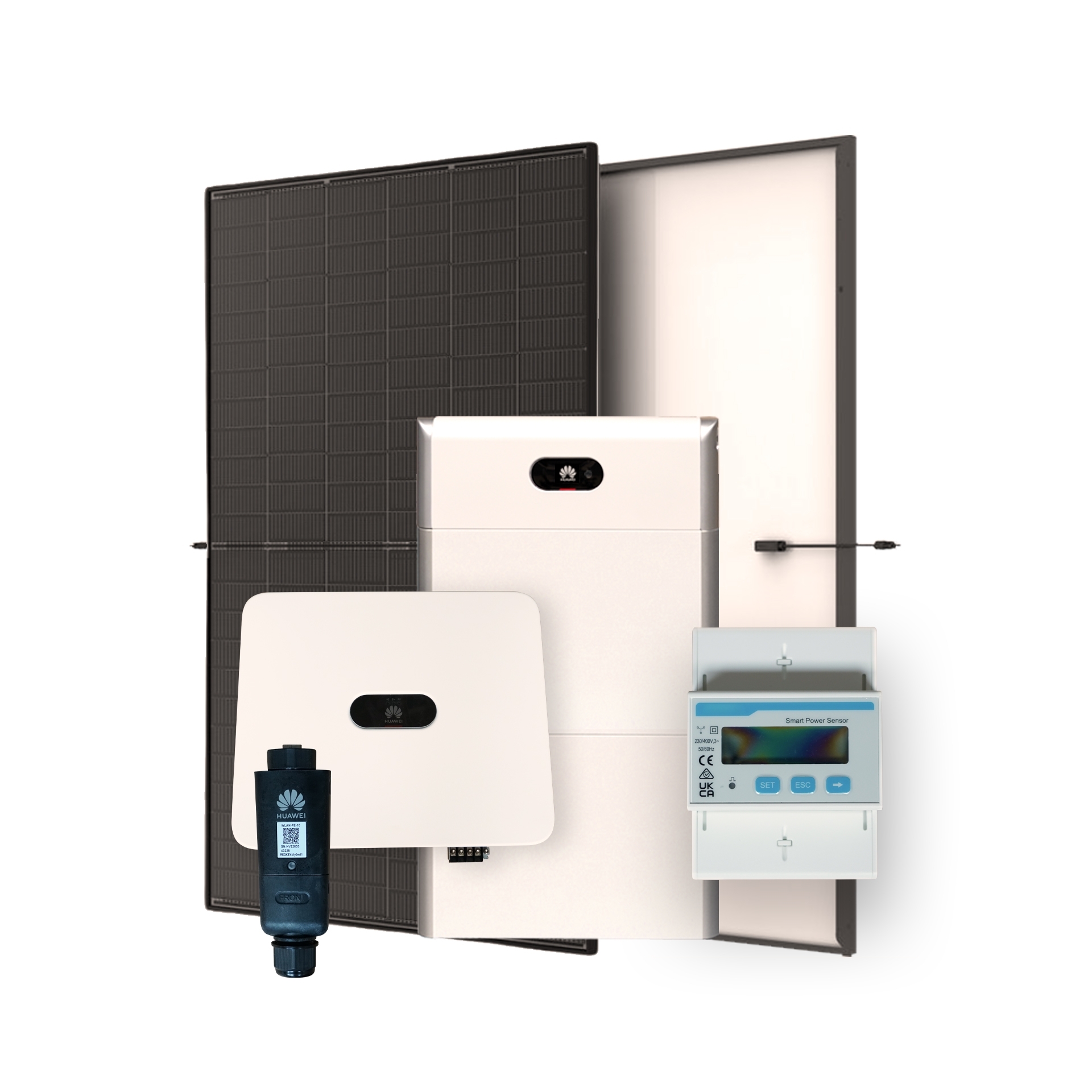 Huawei E24-PV-SET1-THH-11.5-BACKUP-FB PV-Anlage 11,5 kWp mit Speicher 12 kWh und SmartGuard (Jolywood Glas-Glas FullBlack Modul 460 Wp)