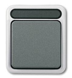 Merten MEG3102-8029 Aus-Kontrollschalter, 2-polig, AQUASTAR, lichtgrau