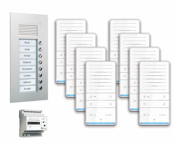 TCS PAUF081/001 Audio-Außenstation, Serie PUK, einspaltig mit Freisprecher TASTA Audio Plus 8 WE