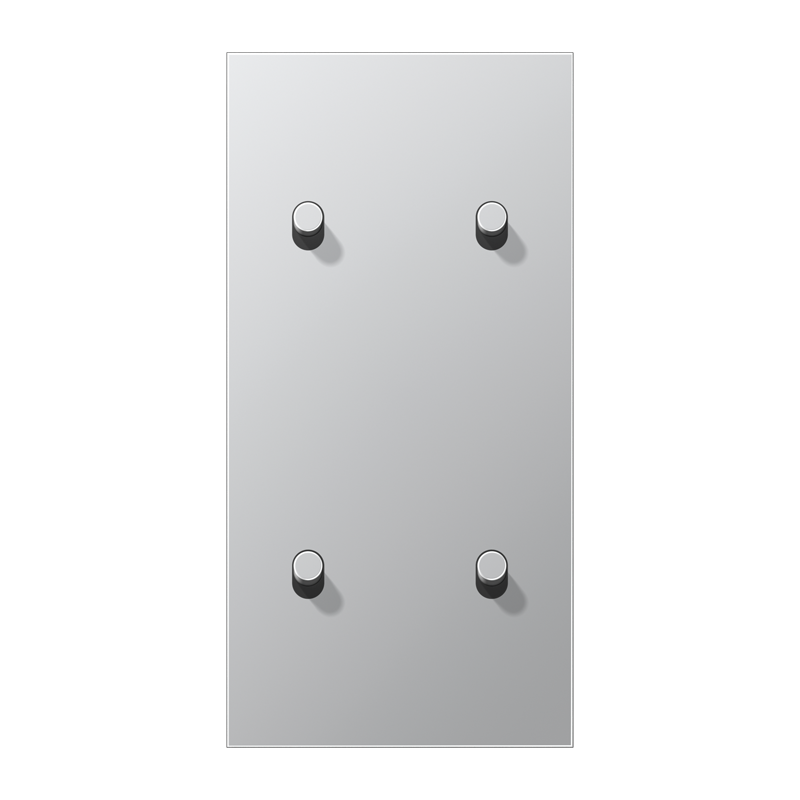 Jung AL12-25R0 Abdeckung mit Kipphebel "Zylinder", 2 x 2 Kipphebel, senkrecht, Serie LS 1912, Aluminium