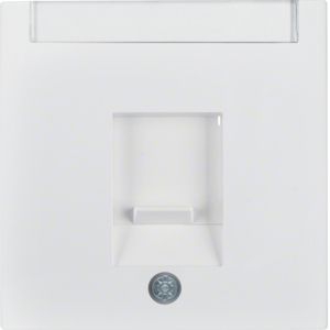 Berker 11708989 Zentralstück 1-fach mit Staubschutzschieber, S.1/B.3/B.7, polarweiß glänzend