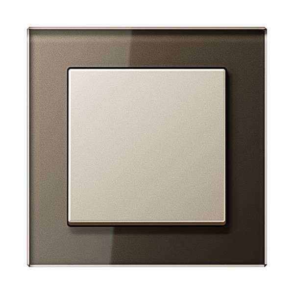 Jung AC584GLMO Glasrahmen 4-fach, senkrechte und waagerechte Montage, Glas, A CREATION, mokka (Glas)