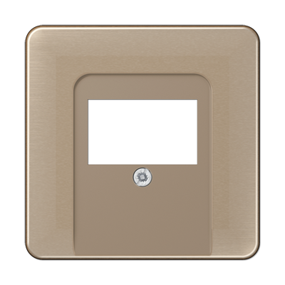Jung CD569TGB Abdeckung für TAE-Anschlussdosen 1-fach, Aluminium eloxiert, Serie CD, gold-bronze