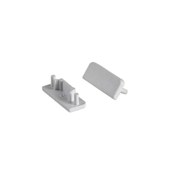 Brumberg 53038260 QualityFlex ONE Endkappen-Set Anbauprofil flach, silber