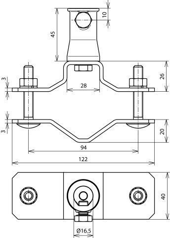 Dehn + Söhne 106 352 DEHNiso Rohrschelle 40-60mm