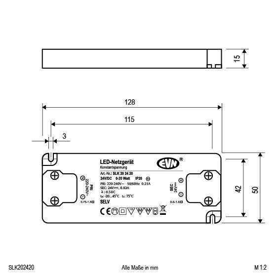EVN SLK202420 NG 24V/DC, 0,1-20W, IP20
