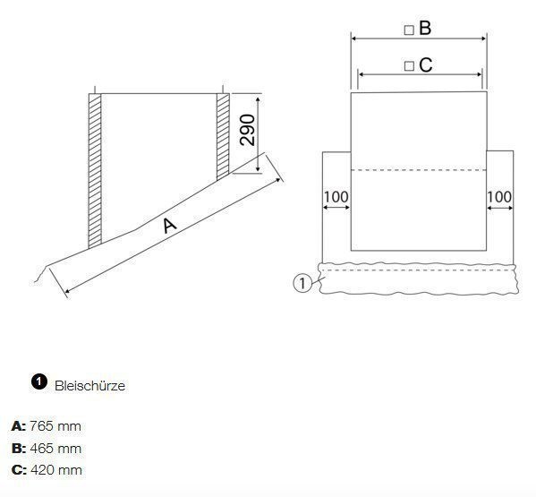 Maico SDS 18 Flachdachsockel zur Montage von Dachventilatoren auf Ziegeldächern, serienmäßige Ausführung bis 30° Dachneigung, DN 180