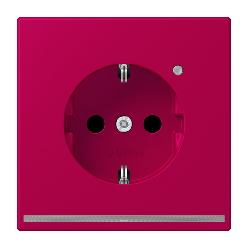 Jung LC1520OLNW230 Schutzkontakt-Steckdose mit LED-Orientierungslicht, Safety+, Les Couleurs® 32101, rouge rubia