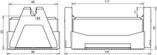 Dehn + Söhne 253 060 Dachleitungshalterung 2-fach Typ FB2
