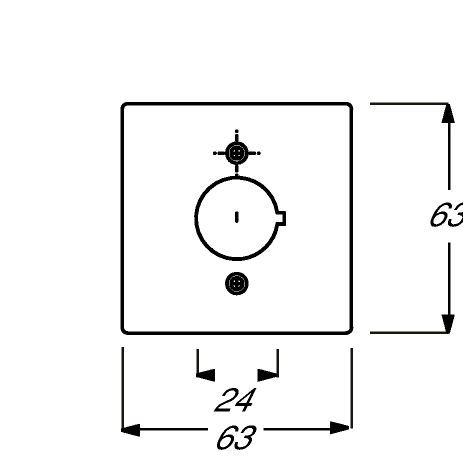 Busch-Jaeger 2533-82-15 Zentralscheibe mit Tragring für Geräte 22,5 mm Ø, gelb glänzend, Plattform 63