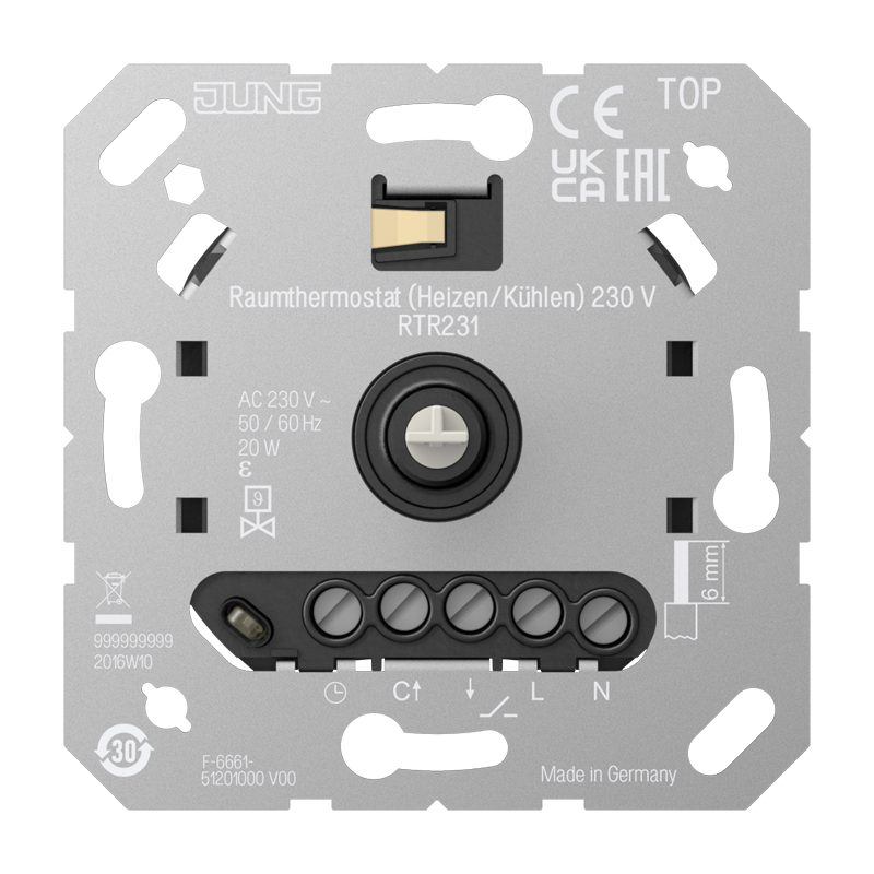 Jung RTR231 Raumthermostat (Heizen/Kühlen) 230 V