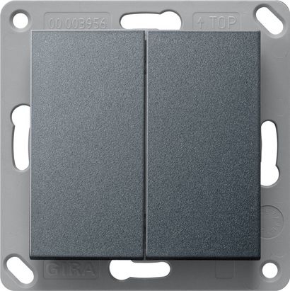 Gira 242228 EnOcean Funk Wandsender 2-fach, System 55, anthrazit