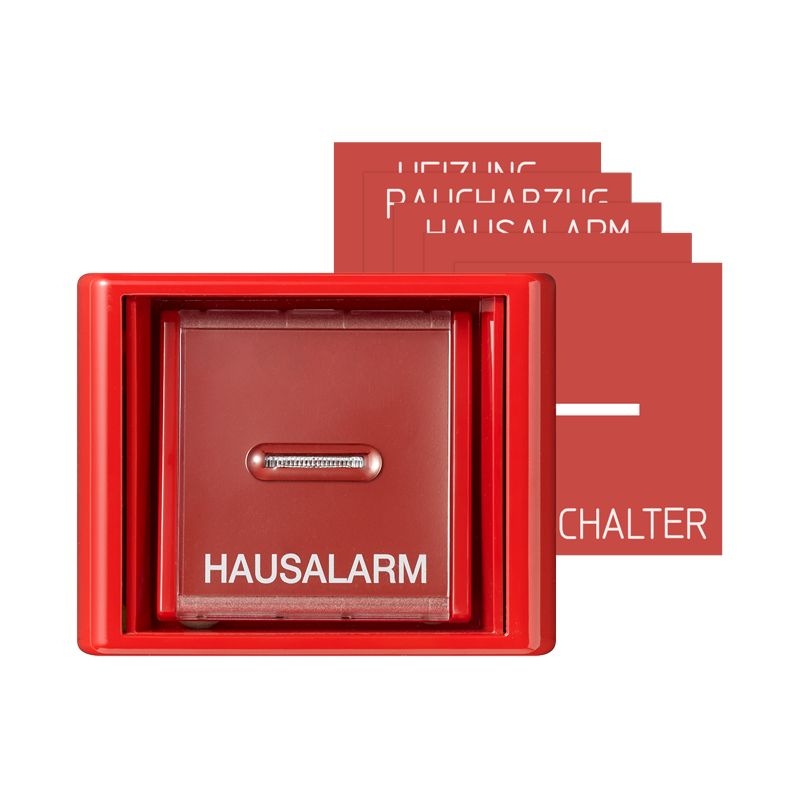 Jung AS561GLRT Abdeckung mit Glasscheibe 1-fach, Thermoplast, Serie AS, rot
