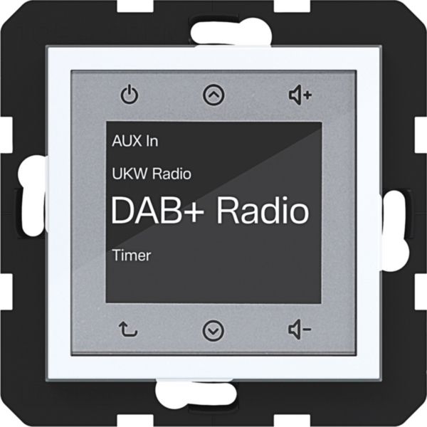Hager WAN6011WG Radio Touch Unterputz DAB+, A.x/C.x, lichtweiß glänzend