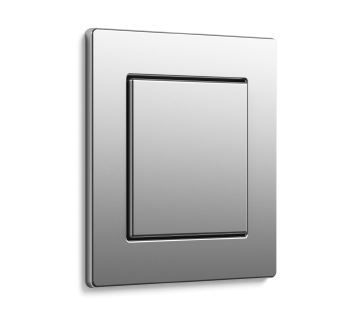 Gira 0211335 Abdeckrahmen 1-fach für flachen Einbau, Gira E2, edelstahl