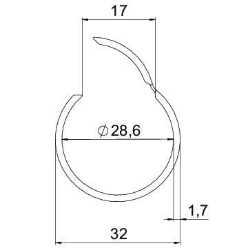 OBO Bettermann 2953M32RW Quick-Pipe Stangenrohr M32