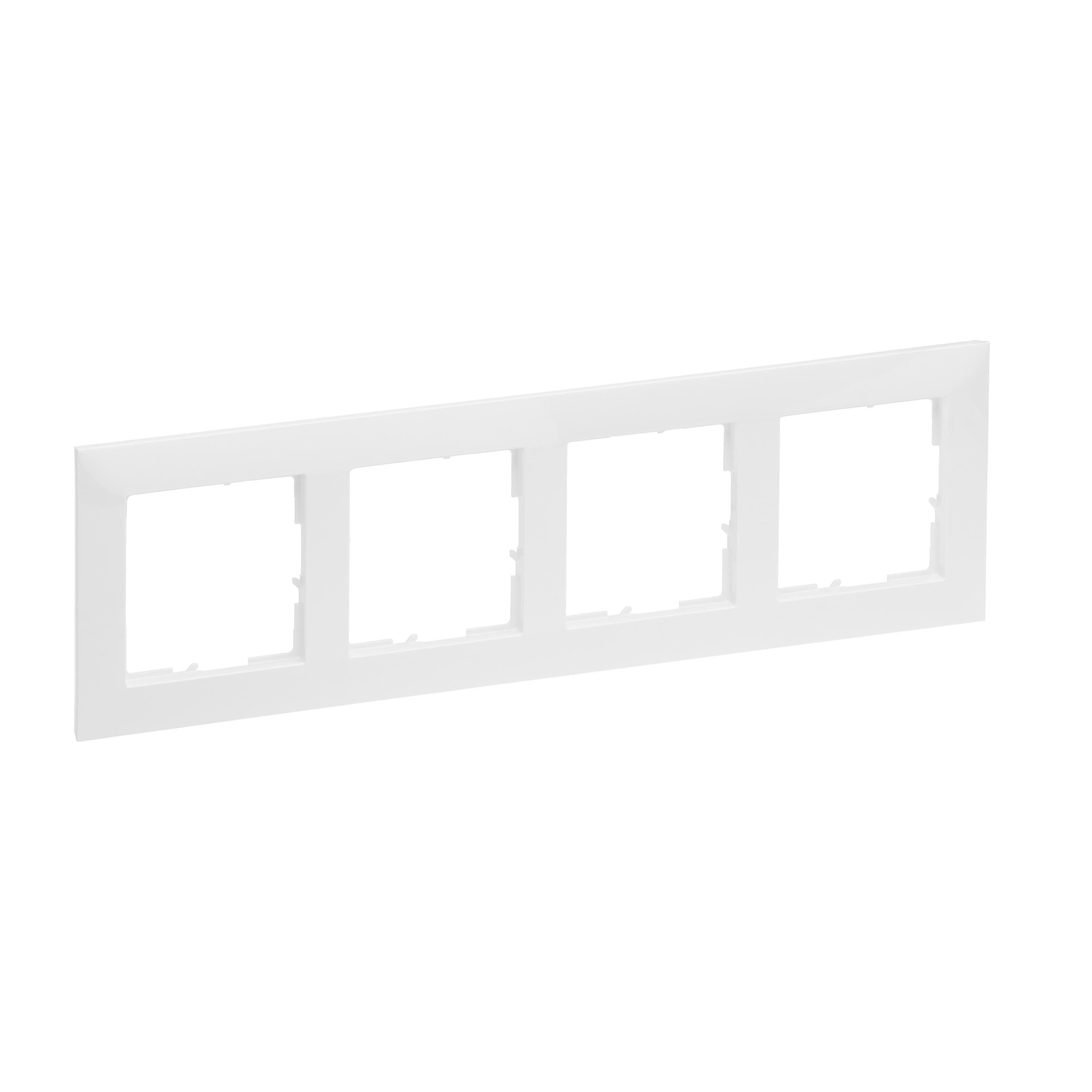 Legrand 765174 SEANO 4-fach Rahmen, Ultraweiß