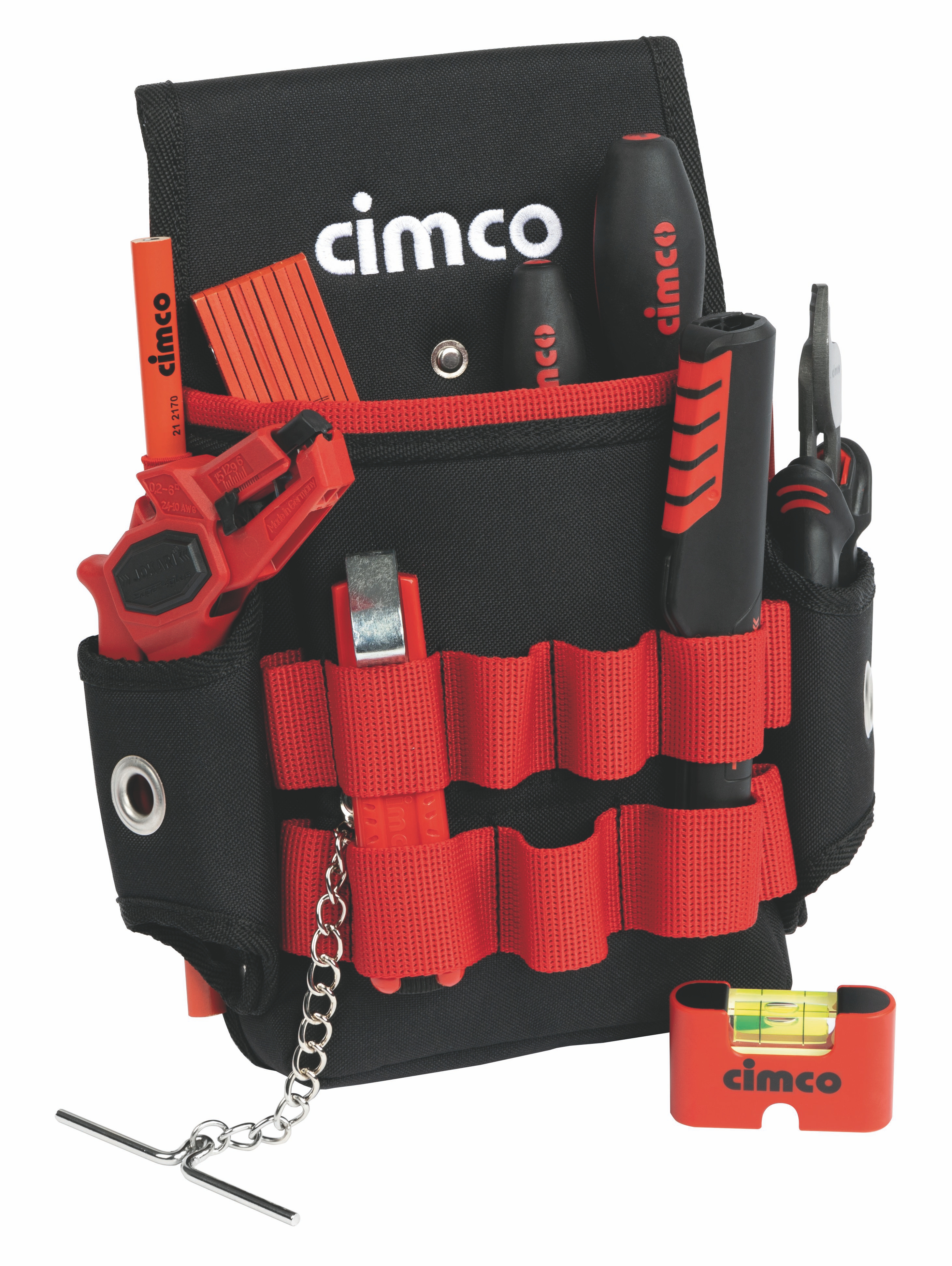 Cimco 17 0613 Gürteltasche Elektriker, bestückt, inklusive 9 Werkzeugen