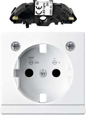 Merten MEG2334-0319 Erweiterungsset LED Beleuchtung für Schutzkontakt-Steckd., System M, polarweiß glänzend