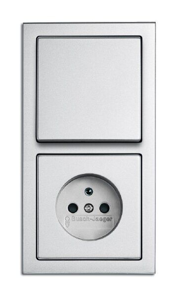 Busch-Jaeger 1721-183K Abdeckrahmen 1-fach, future linear, aluminium silber matt