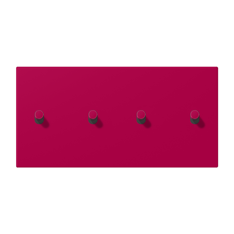Jung LC12-250R0230 Abdeckung mit Kipphebel "Zylinder", 2 x 2 Kipphebel, waagerecht, rouge rubia