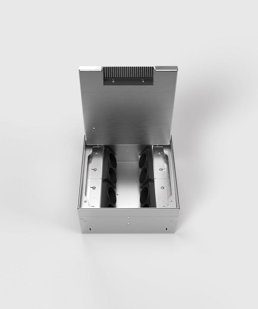 BS 8908BB-3-0 Bodensteckdose 6x Schutzkontakt-Steckdose, 6x RJ45 1-fach, belegbar