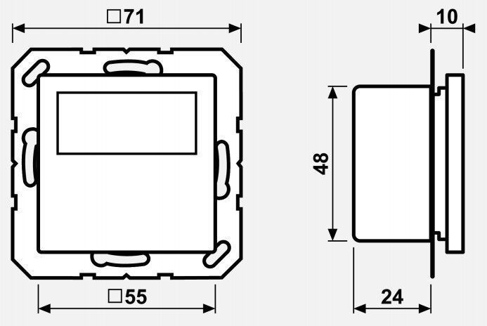 Jung A1790DSW LB-Management Raumthermostat-Display, Serie AS/A, schwarz