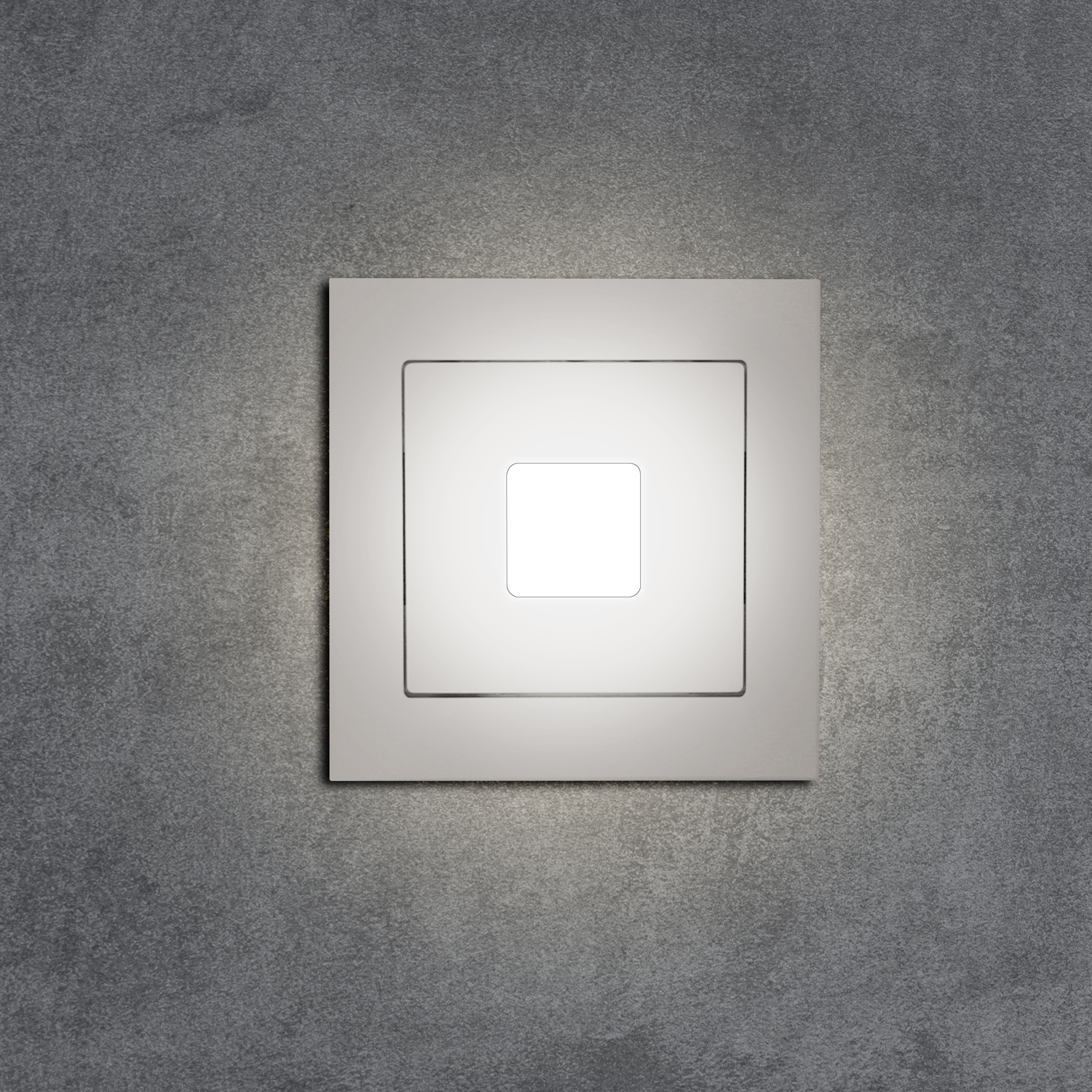 qles WET6035 Wandeinbauleuchte Trapez, für Merten D-Life, beleuchtet/LED/warmweiß (3000k), Lotosweiß, brillant, IP44