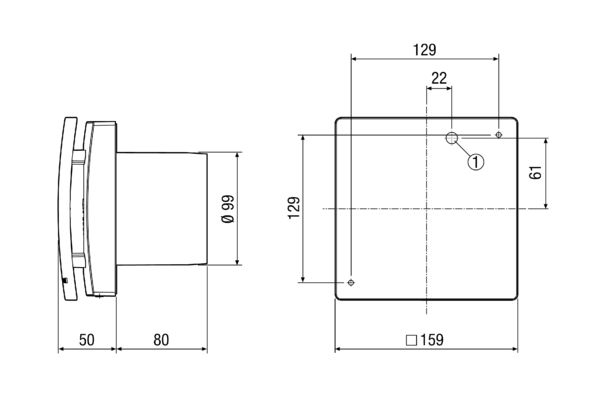 Maico AKE100/1 Lüfter für Kellerentfeuchtung, DN 100, Fördervolumen 92 m³/h (Nachfolger des AKE100)