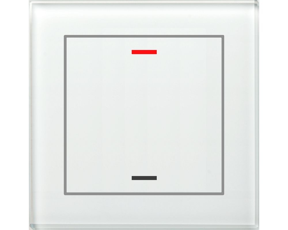 MDT GTL-100W.02S KNX Glastaster II Light 1-fach, RGBW, Weiß, Neutral