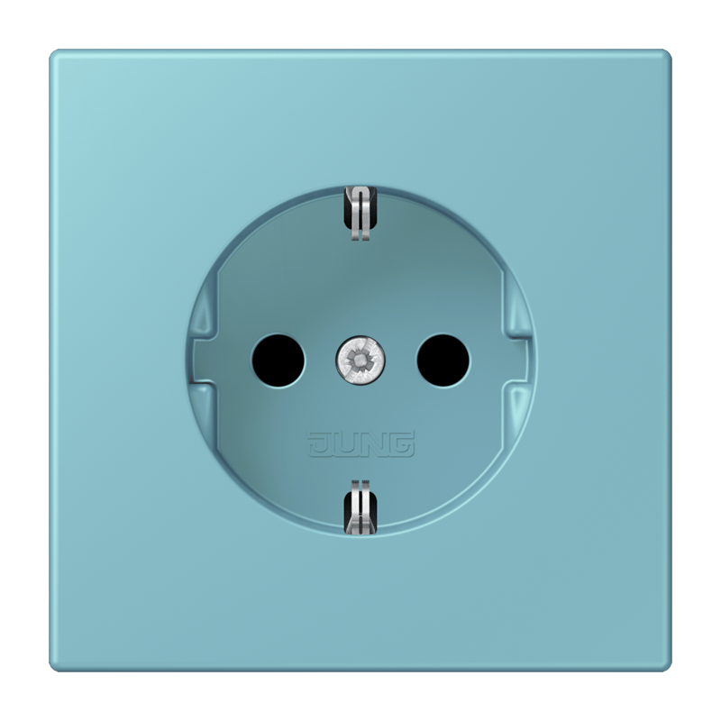 Jung LC1520213 Schutzkontakt-Steckdose, Les Couleurs® 32032, céruléen moyen