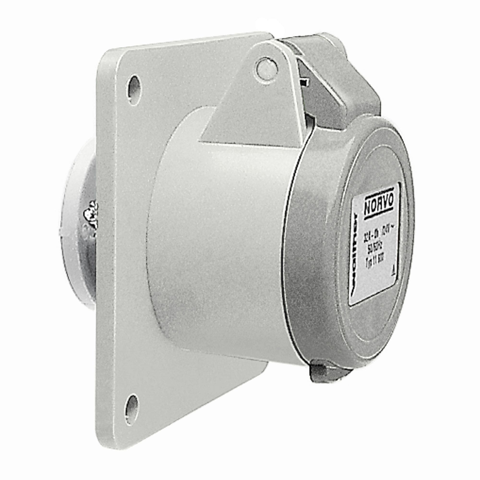 Walther Werke 10641 NORVO Anbaudose gerade 16A 3P 12h für Kleinspannung mit Flansch 75x75mm