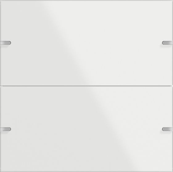 Gira 502212 Wippenset 2-fach für Tastsensor 4.95, Glas weiß
