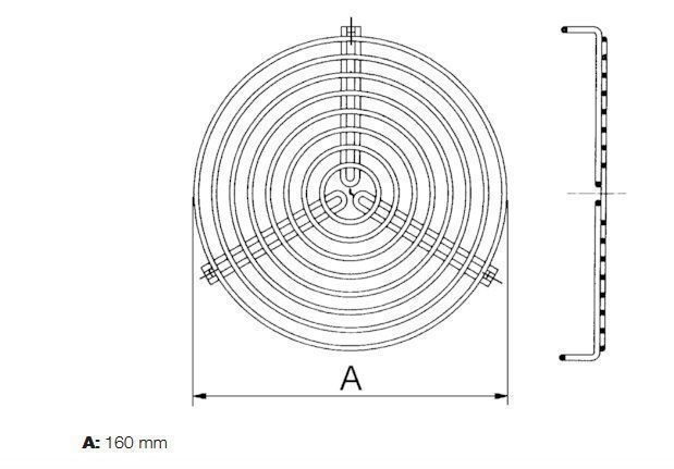 Maico SGR 16 Schutzgitter für Be- und Entlüftung, Metall, DN 160