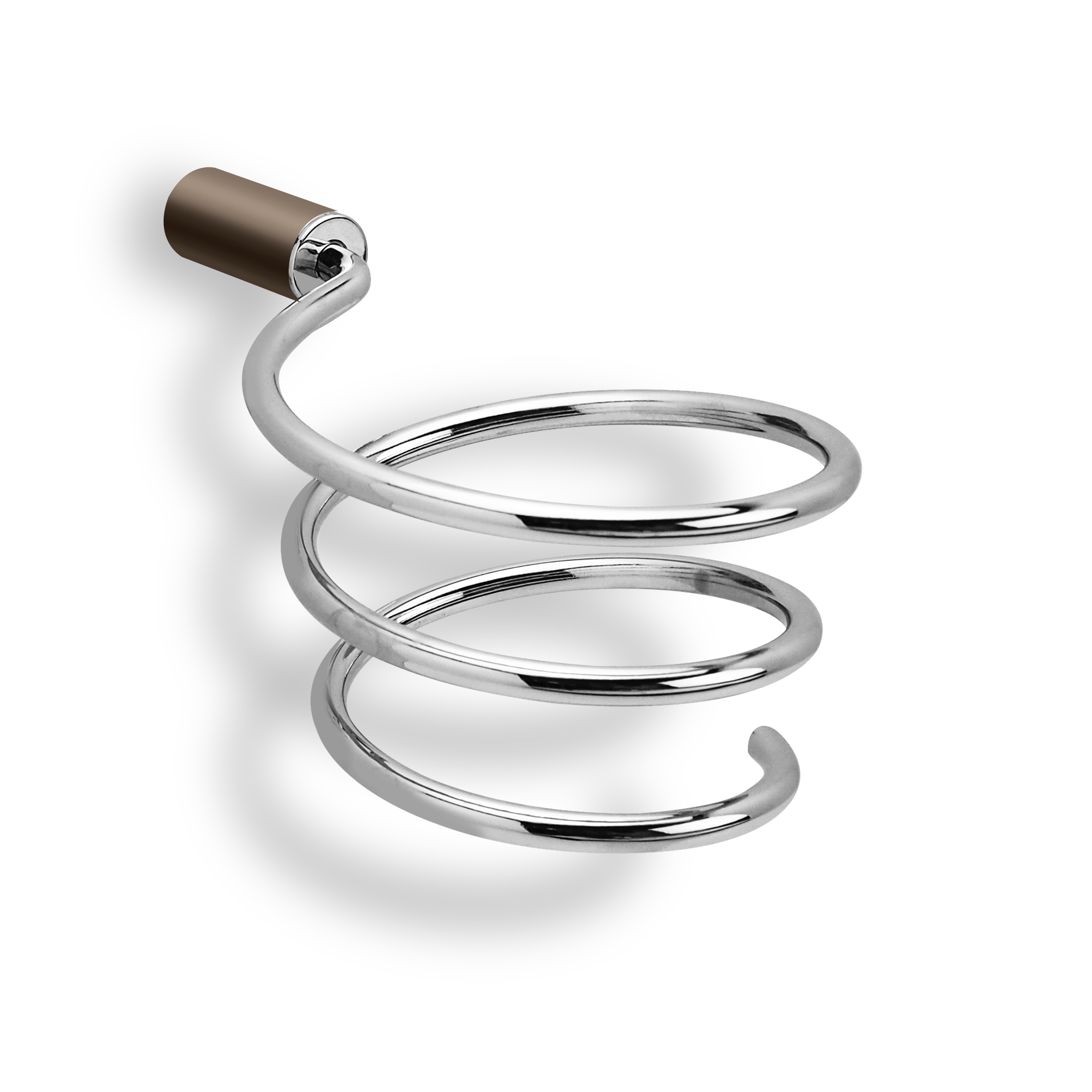 qles FBGD6052 Föhnhalter-Spirale Direktanschluss, für Merten D-Life, Moccametallic, Metall