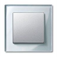 Muster Merten M-Plan Echtglas diamantsilber/ aluminium matt