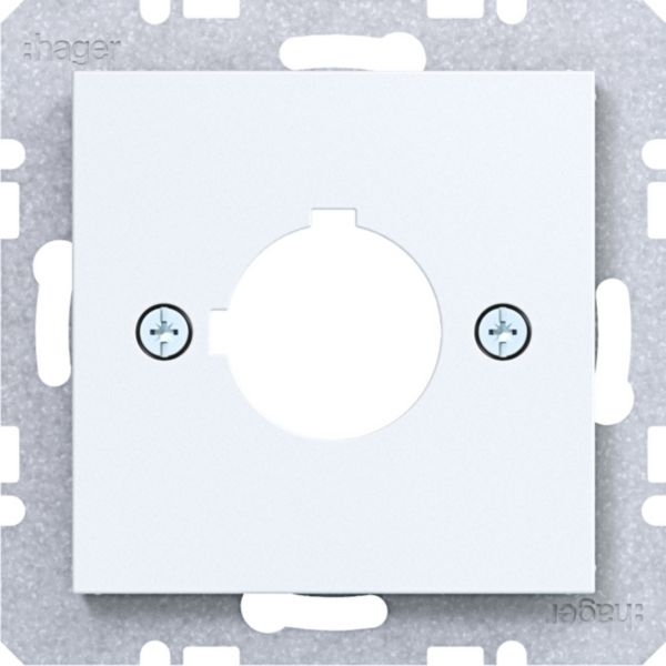 Hager WAF1172WM Zentralplatte für Melde- und Befehlsgerät Ø 22,5mm, A.x/C.x/S.x/B.x/Q.x/K.x, lichtweiß matt