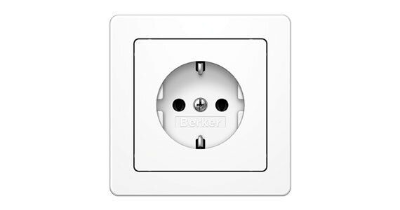 Berker 10116089 Rahmen 1-fach, Q.1, polarweiß samt