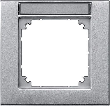 Merten 476160 Rahmen 1-fach beschriftbar, M-PLAN, aluminium