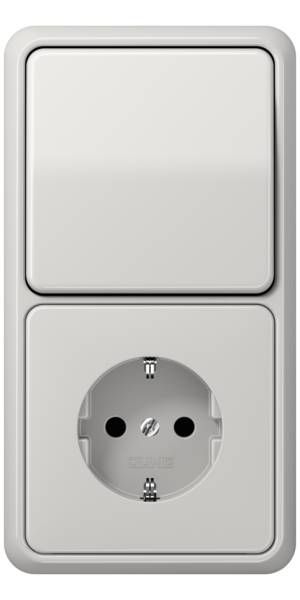 Jung CD584LG Rahmen 4-fach, senkrechte und waagerechte Montage, Duroplast, CD 500, lichtgrau