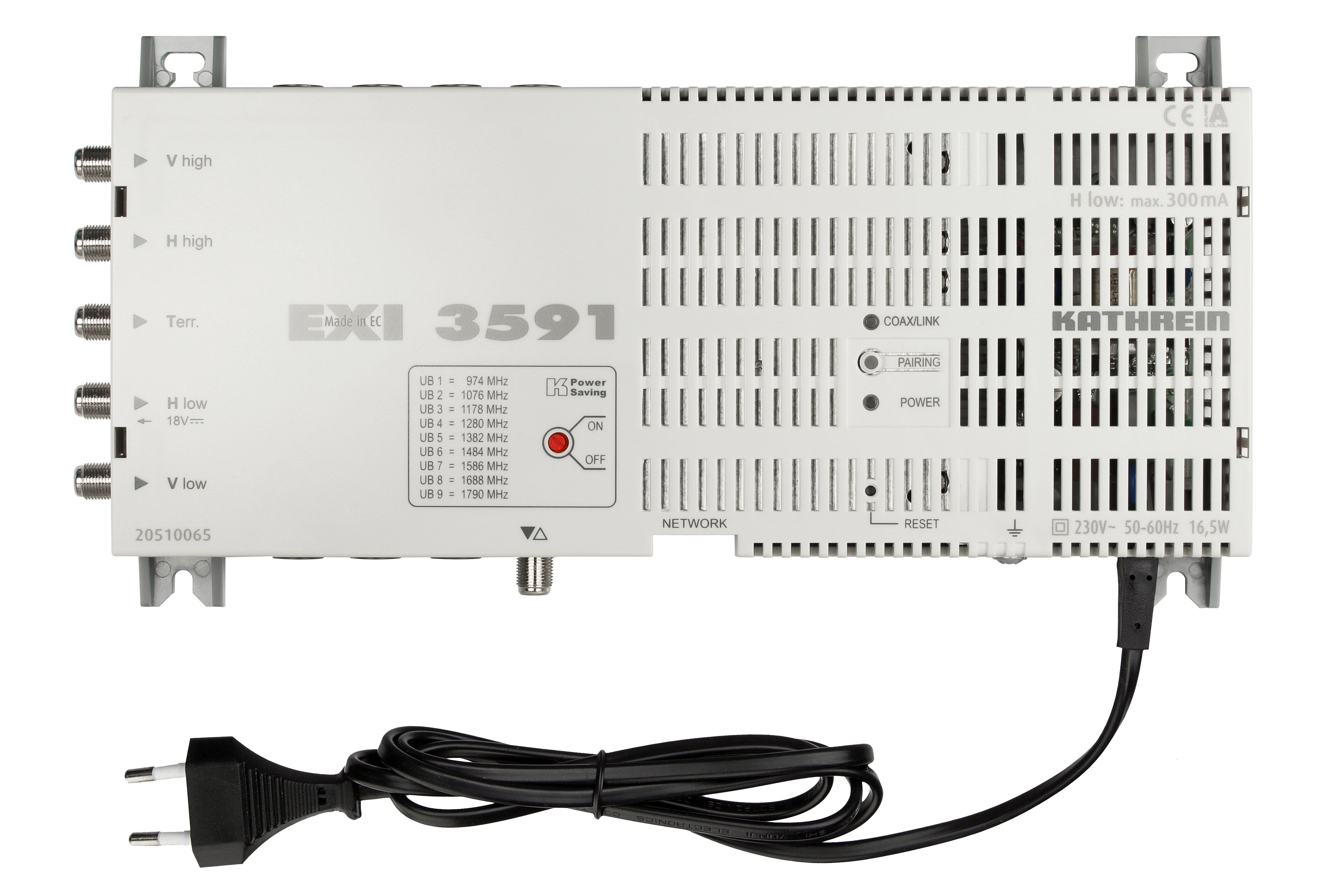 Kathrein EXI3591 Einkabel-Multischalter 5 auf 1x9 mit int. Modem "K-LAN"