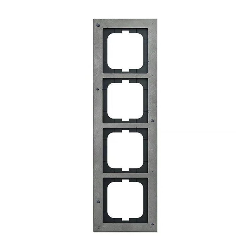 Busch-Jaeger 1724-298 Abdeckrahmen 4-fach, Busch-axcent, betongrau matt