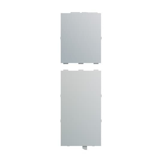 Busch-Jaeger SLB/A.0.11-83 Abdeckung für Schriftfeld Raumtemperaturregler, für 10-fach Bedienelement, aluminium silber matt, Busch-Tenton