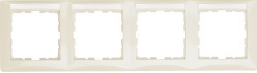 Berker 10248912 Rahmen 4-fach mit Beschriftungsfeld waagerecht, S.1, weiß glänzend