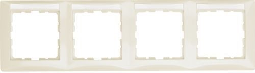 Berker 10248912 Rahmen 4-fach mit Beschriftungsfeld waagerecht, S.1, weiß glänzend